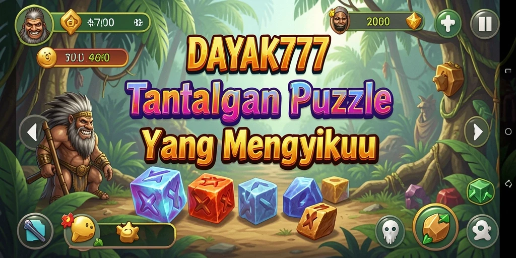 Tampilan gameplay DAYAK777 dengan tantangan puzzle yang menarik.