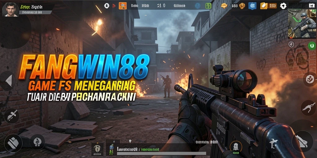 Screenshot gameplay FANGWIN88 menampilkan aksi pertempuran yang intens.