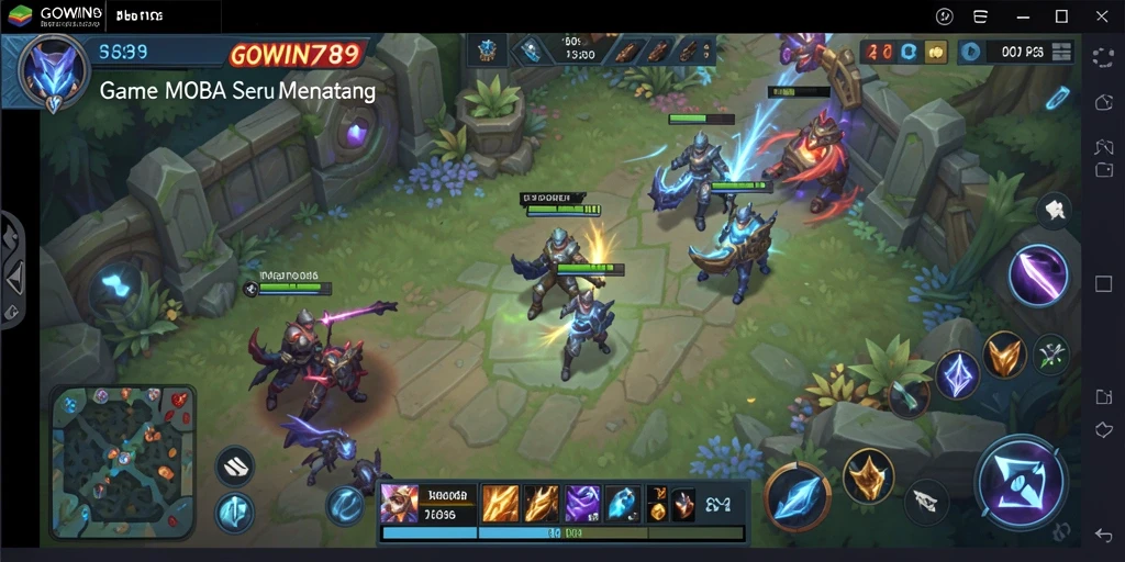 Screenshot GOWIN789 menampilkan aksi intens gameplay MOBA.